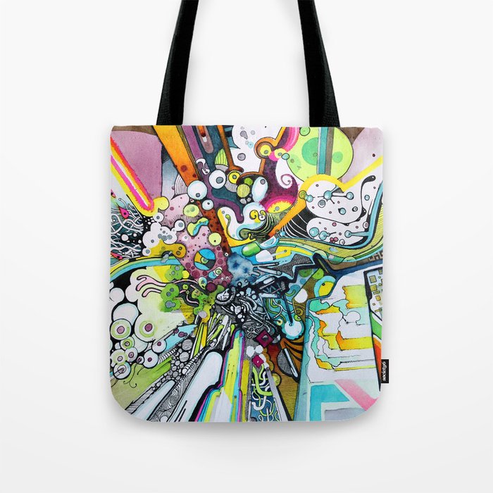 Tubes Of Wonder Watercolor Painting And Time Lapse Tote Bag By Jeffjag Society6