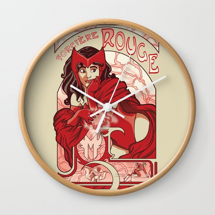 Sorcière Rouge Wall Clock