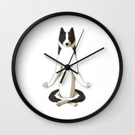 Yoga Karelian Bear Dog Wall Clock