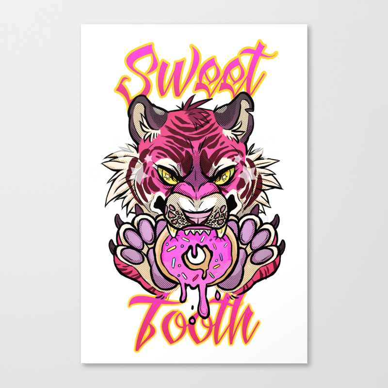 Sweet Tooth Canvas Print By Furiousfluff Society6