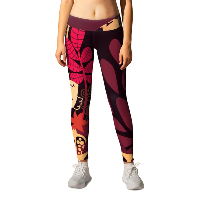 Pink burgundy deals leggings