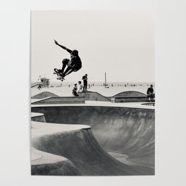 Skateboarding Print Venice Beach Skate Park LA Poster