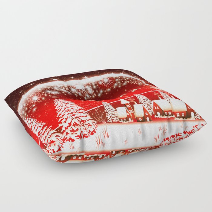 Santa Beautiful Christmas Floor Pillow by Erwinbutar Society6