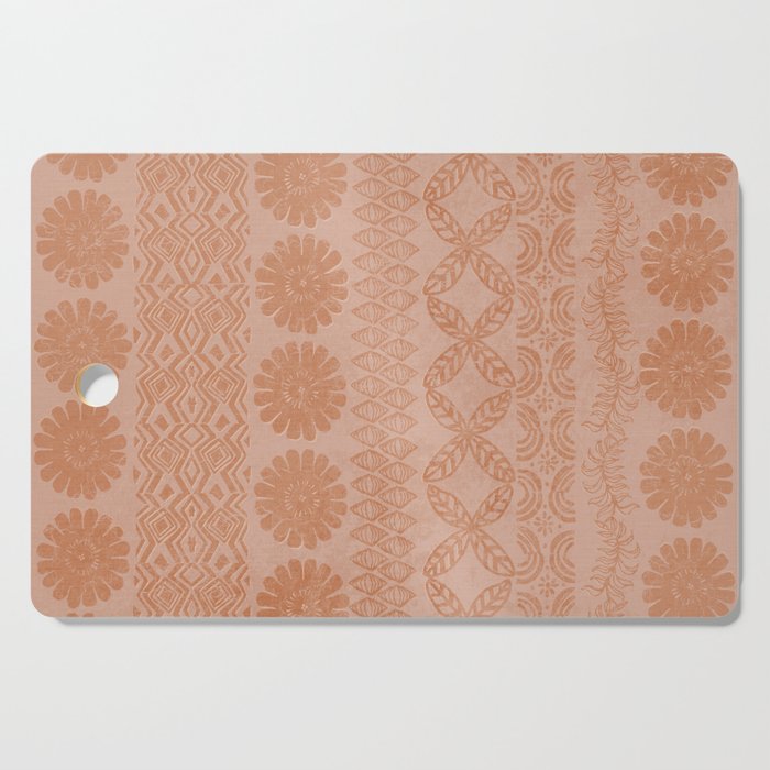 Vintaged hawaiian print coral pattern Cutting Board