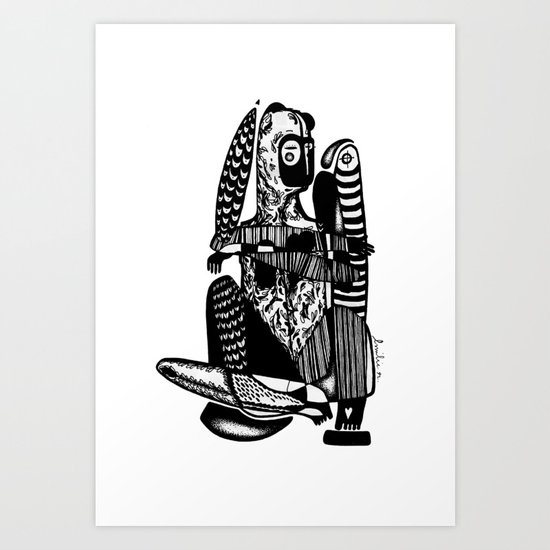 Bear me - Emilie Record Art Print