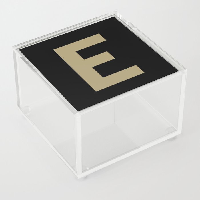 Letter E (Sand & Black) Acrylic Box
