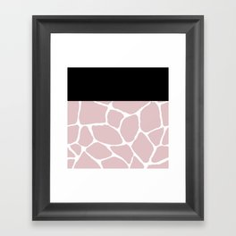 Black White & Lavender Stone Tiling Framed Art Print