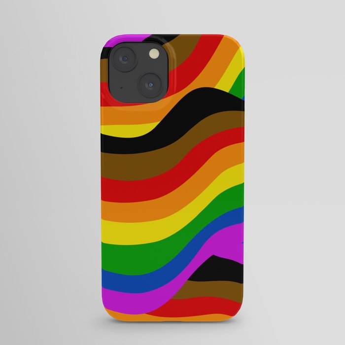 PRIDE Rainbow Flag POC Swirls iPhone Case
