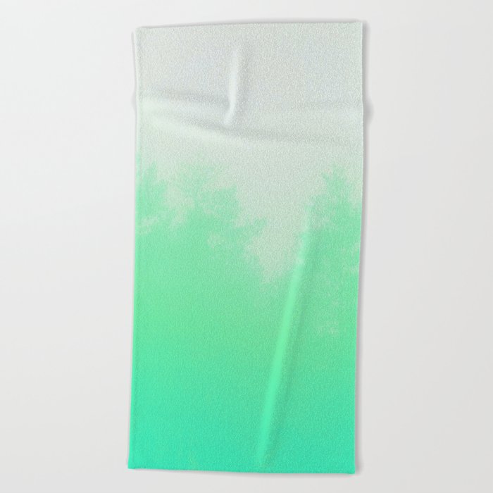 Out of focus - cool green Beach Towel