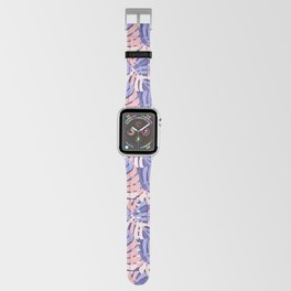 Color Block Monstera Leaves - Purple + Pink Apple Watch Band