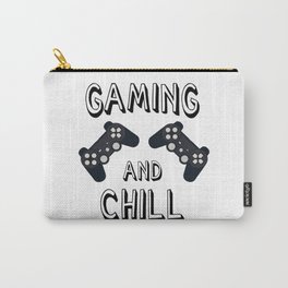 Gaming and chill Gamer cool Saying Videogames Carry-All Pouch | Funnysaying, Game, Meme, Gamepad, Videoconsole, Rest, Relax, Videogames, Level, Geek 