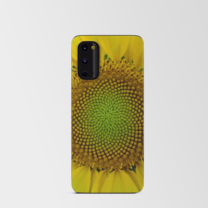 Sunflower Flower and Seeds, Fibonacci, Spiral, Golden Ratio Android Card Case