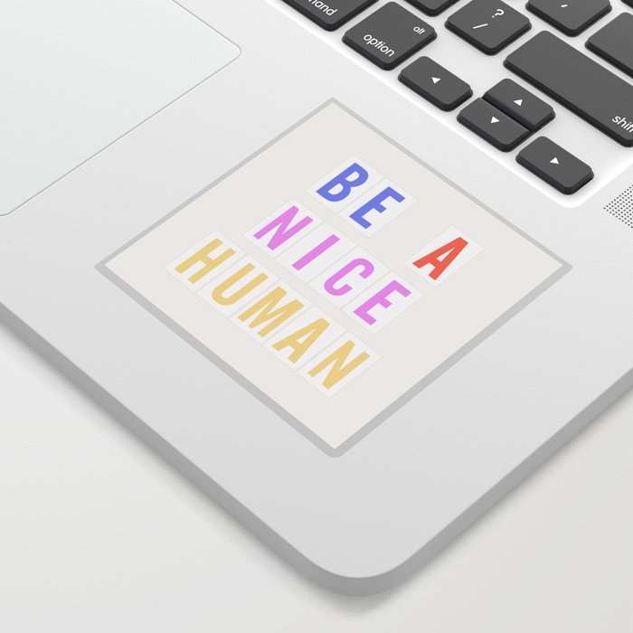 Be a Nice Human - Neon Sign Sticker