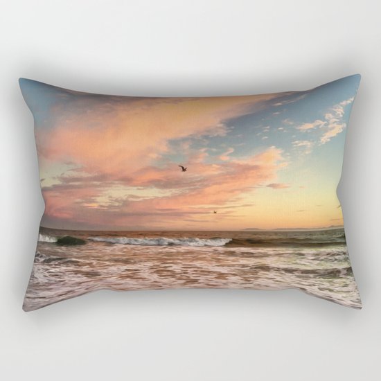 Cotton Candy Sunset Rectangular Pillow