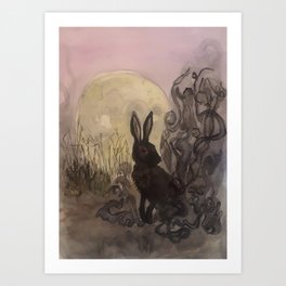 Black Rabbit of Inle Art Print