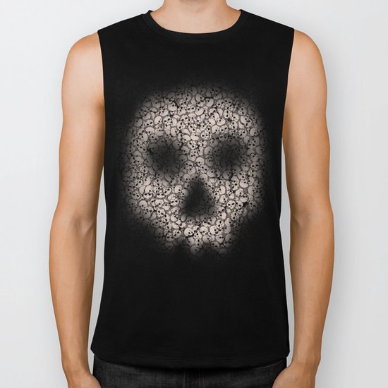 Skull Pattern Biker Tank