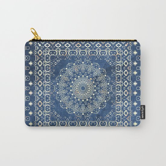 Old Bookshop Magic Mandala in Blue Carry-All Pouch