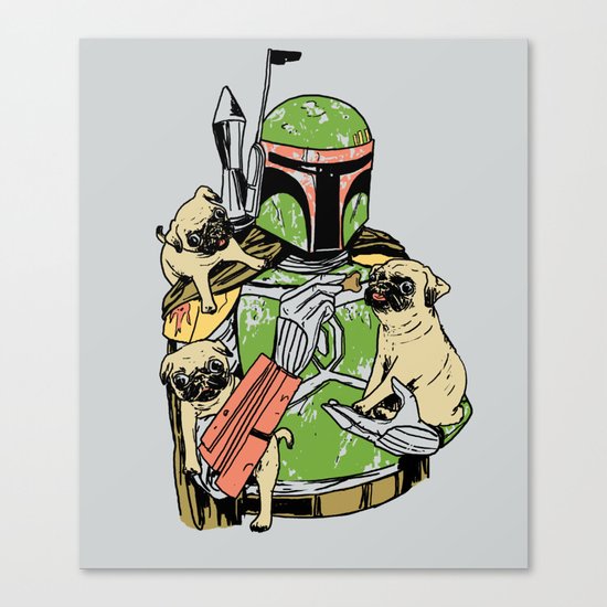 Pug Hunter Canvas Print