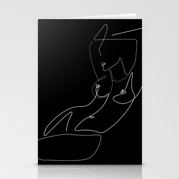 Night Nakedness / woman body drawing Stationery Cards