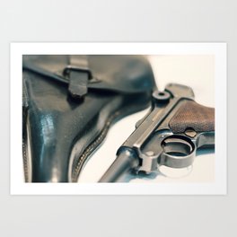 Luger P08 Parabellum handgun. Art Print