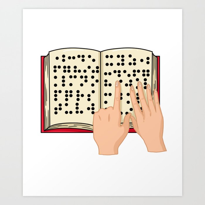 Braille Alphabet Number Blindness Reader Art Print