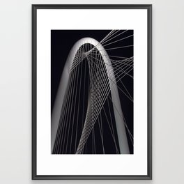 Arch of the Margaret Hunt Hill bridge Framed Art Print | Bridge, Other, Black And White, Dallas, Digital, Margarethunthillbridge, Photo, Lines, Photograph, Architecture 