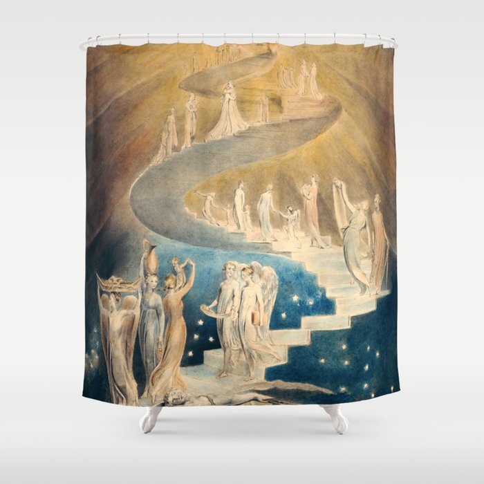 William Blake - Jacob's Ladder Shower Curtain