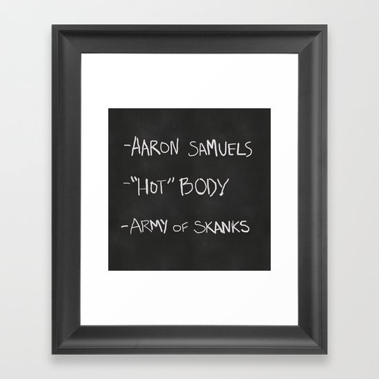 Regina George's Resources from the movie Mean Girls Framed Art Print