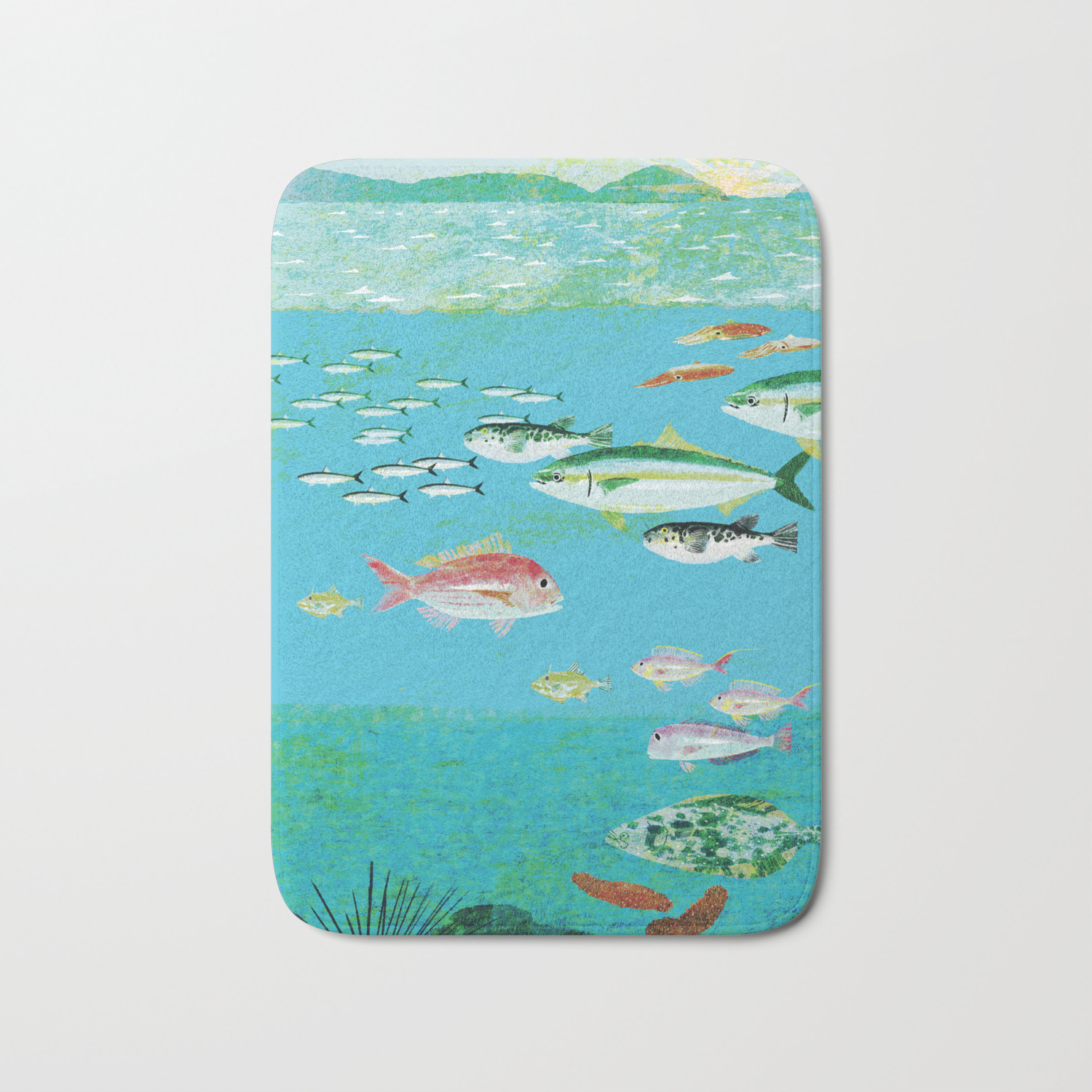 Fish Bath Mat By Tatsurokiuchi Society6
