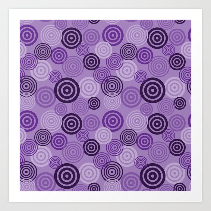 65 MCMLXV Cosplay Purple Bullseye Target Practice Pattern Art Print