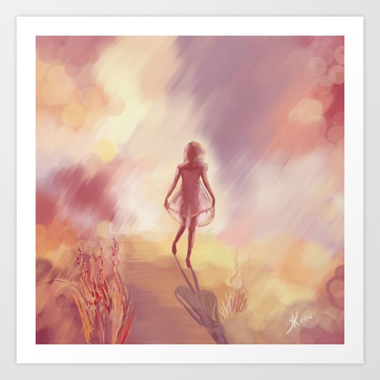 Sunny girl Art Print