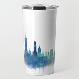NY New York City Skyline NYC Watercolor art Travel Mug