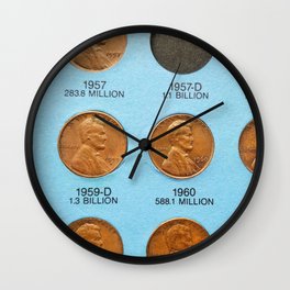 Pennies for Your Thoughts Wall Clock | Book, Coinfolder, Lincoln, Photo, Penny 