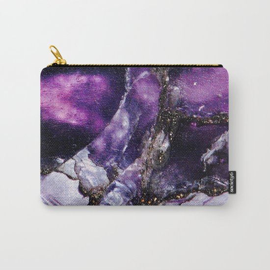 PURPLE AMETHYST QUARTZ MACRO Carry-All Pouch