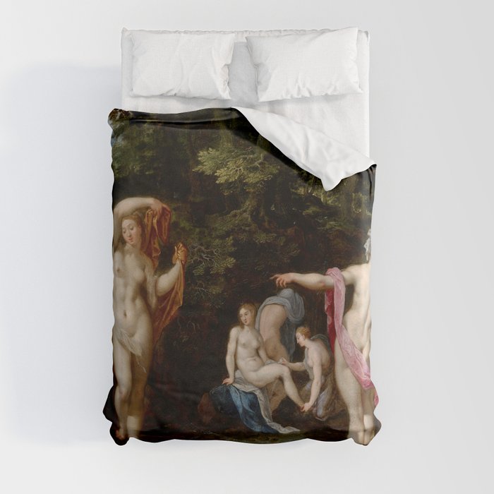 Jan Brueghel the Elder "Diana and Actaeon" Duvet Cover