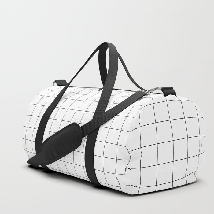 White Grid  /// pencilmeinstationery.com Duffle Bag