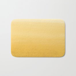Yellow light Marigold Daffodil _Abstract Brush Strokes_block stripe collection Bath Mat