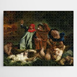 Eugène Delacroix "Dante and Virgil in Hell, also known as The Barque of Dante" Jigsaw Puzzle