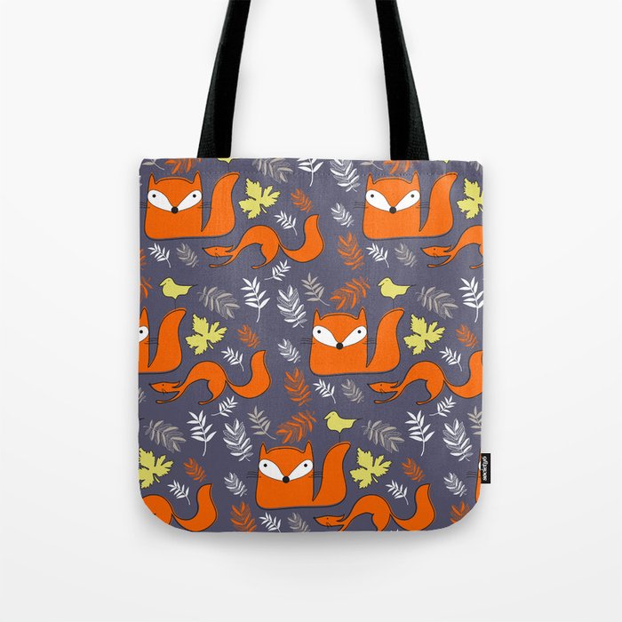 Fox Pattern Tote Bag