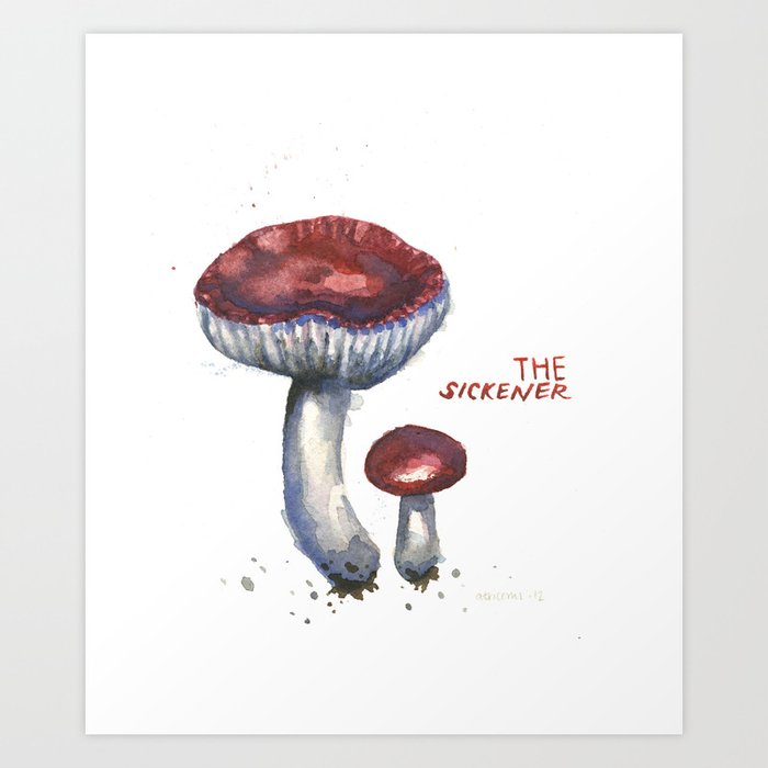 The Sickener Mushroom Art Print
