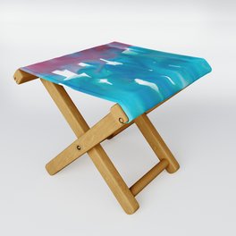 11  Abstract Painting Watercolor 220324 Valourine Original  Folding Stool