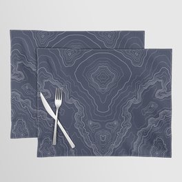 Navy topography map Placemat