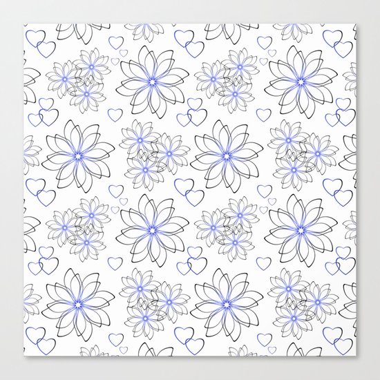 Cute floral pattern. Canvas Print