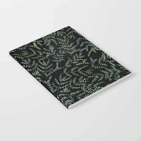 Watercolor leaf pattern Notebook