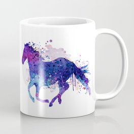 Running Horse Watercolor Silhouette Mug