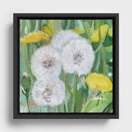 Dandelions Framed Canvas