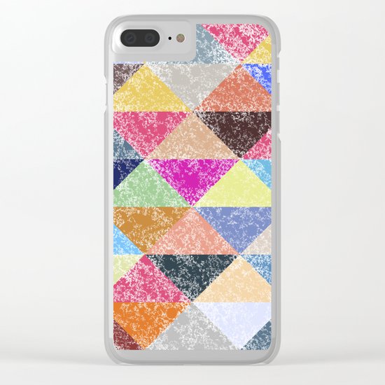 Color texture, Geometric background #2 Clear iPhone Case