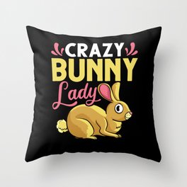 Rabbit Bunny Lionhead Angora Rex Harlequin Cage Throw Pillow