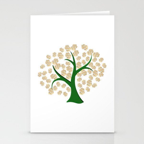 Golden dollars tree Stationery Cards