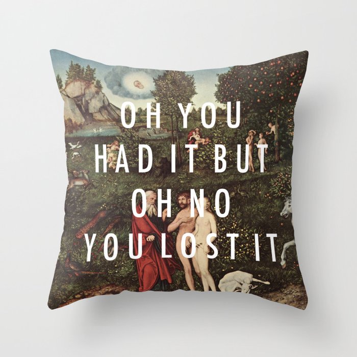 Paradise Lost Throw Pillow